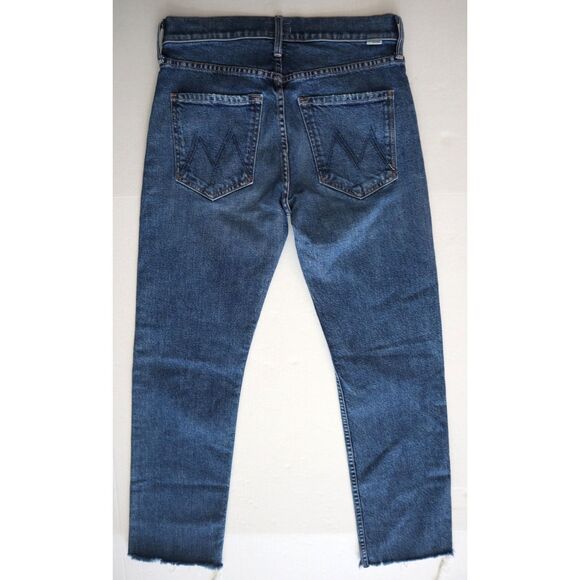 Mother 10644-1422 WMN Sz 25 Blue The Mid Rise Rider Ankle Fray Denim Jeans - Picture 2 of 15